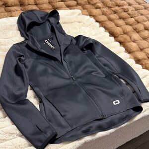 OGIO Black Hooded Athletic Jacket